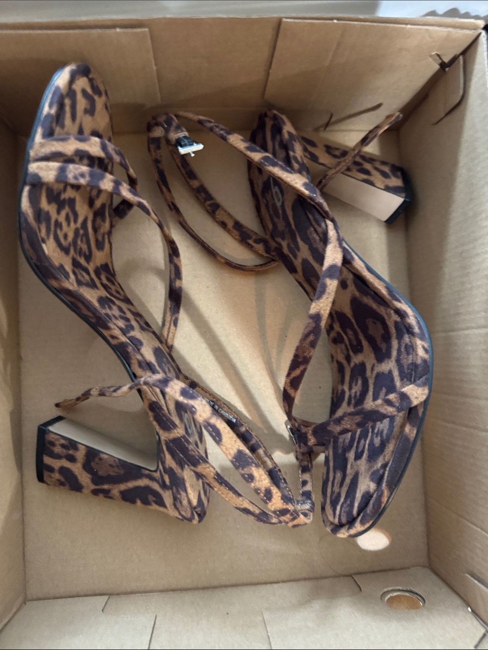 Mix No. 6 Leopard Print sandal - open toe Heel